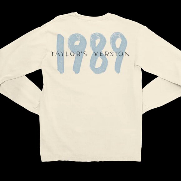 Taylor Swift 1989 (Taylor’s Version) Long Sleeve Shirt | Size Large | Beige - Picture 10 of 10